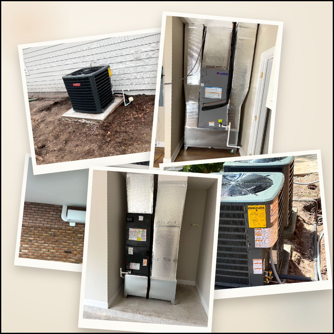 Air Oasis HVAC installation and equipment collage